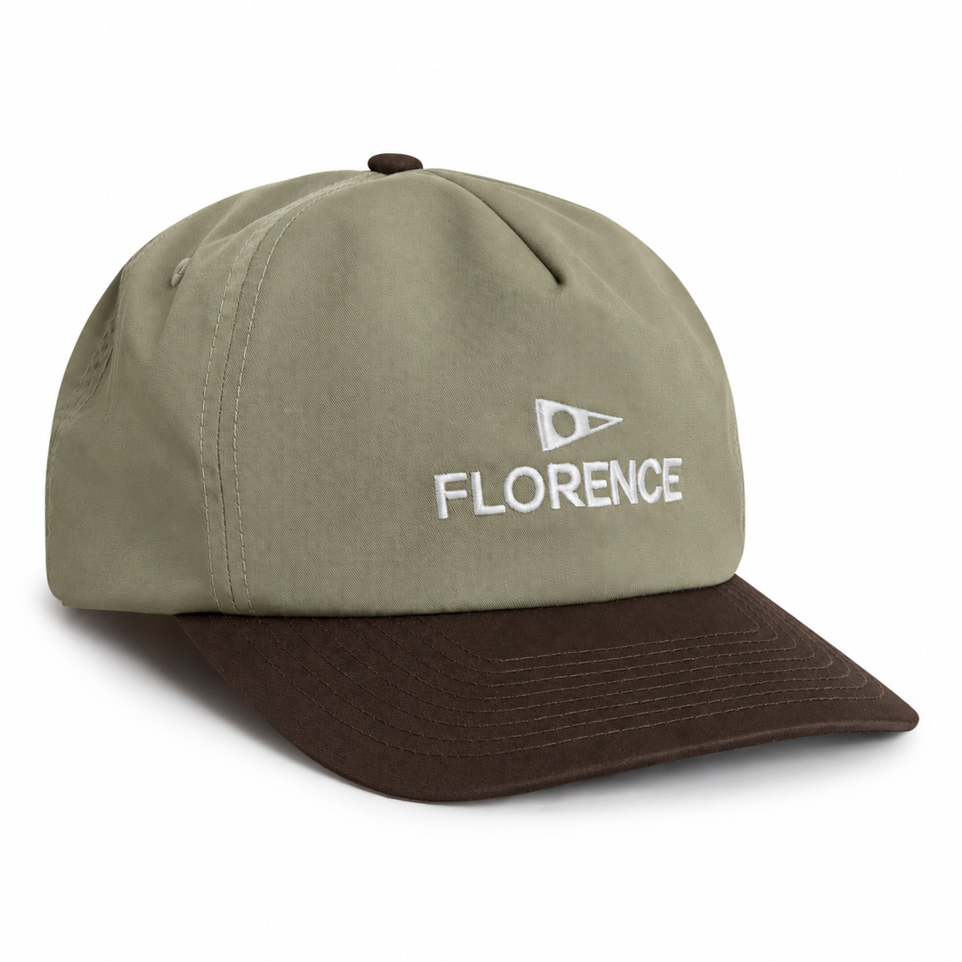 Color:Dark Brown-Florence Logo Twill Hat