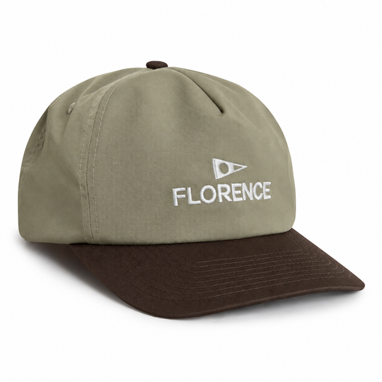 Color:Dark Brown-Florence Logo Twill Hat