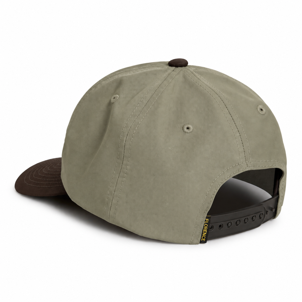 Color:Dark Brown-Florence Logo Twill Hat -alt