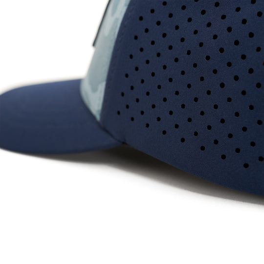 Color:Light Sea Blue Camo-Florence Camo Airtex Trucker Hat-alt