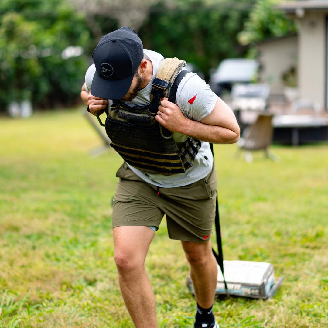 Color:Black-Cordura® Airtex Delta Trucker Hat -alt
