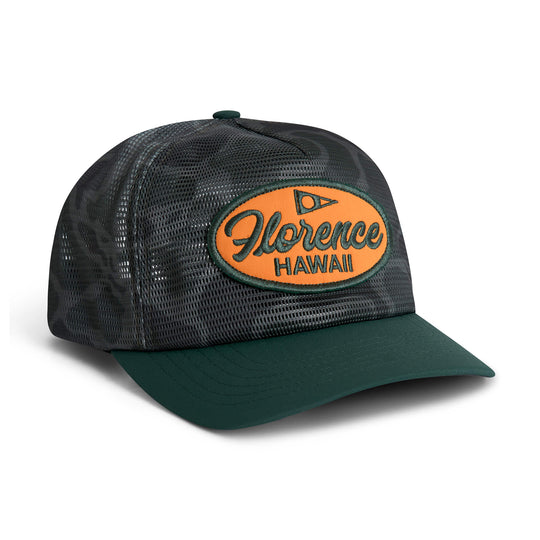 Color:Burnt Olive Camo-Hawaii Mesh Trucker -alt