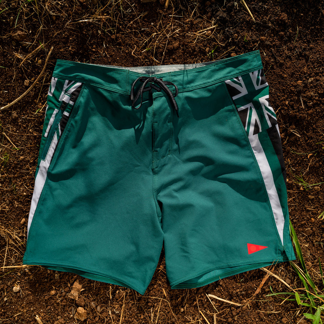 Color:Dark Emerald-Florence Marine X Pro Hawaii Boardshort-alt