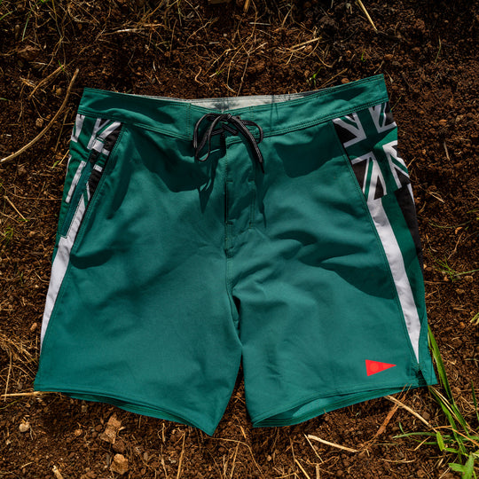 Color:Dark Emerald-Florence Marine X Pro Hawaii Boardshort-alt