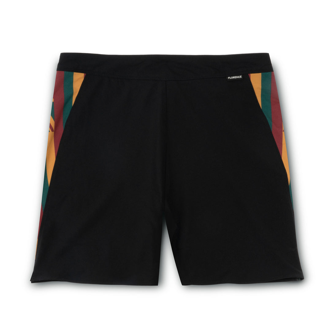 Color:Black Multi-Florence Marine X Pro Hawaii Boardshort-alt