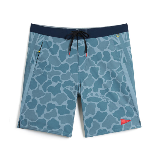 Color:Light Sea Blue Camo-F1 Pro Hawaii Camo Boardshort