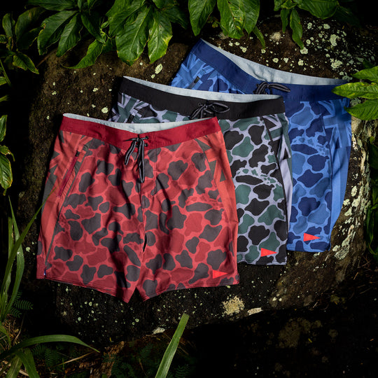 Color:Maroon-Florence Marine X Pro Hawaii Boardshort