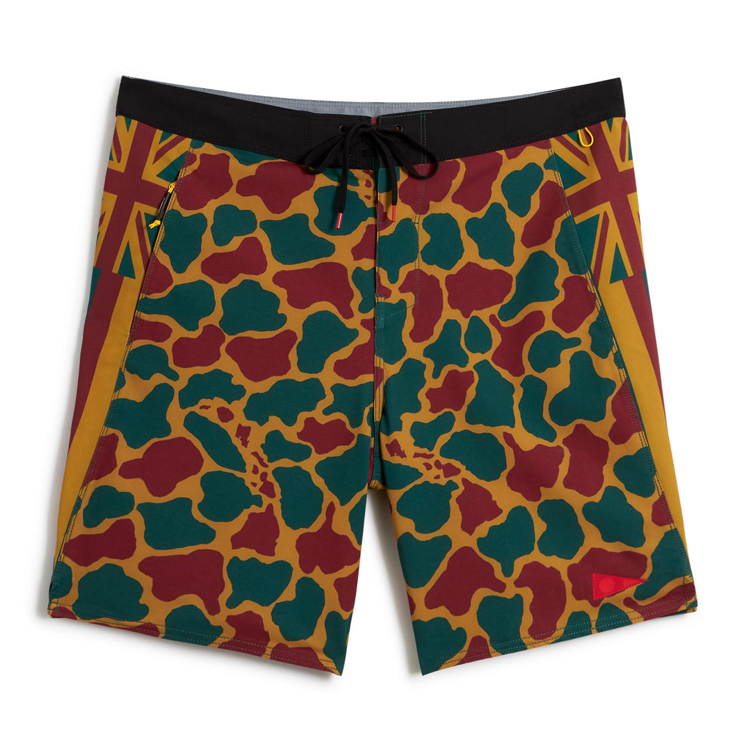 Color:Mustard Camo-Florence Marine X Pro Hawaii Boardshort