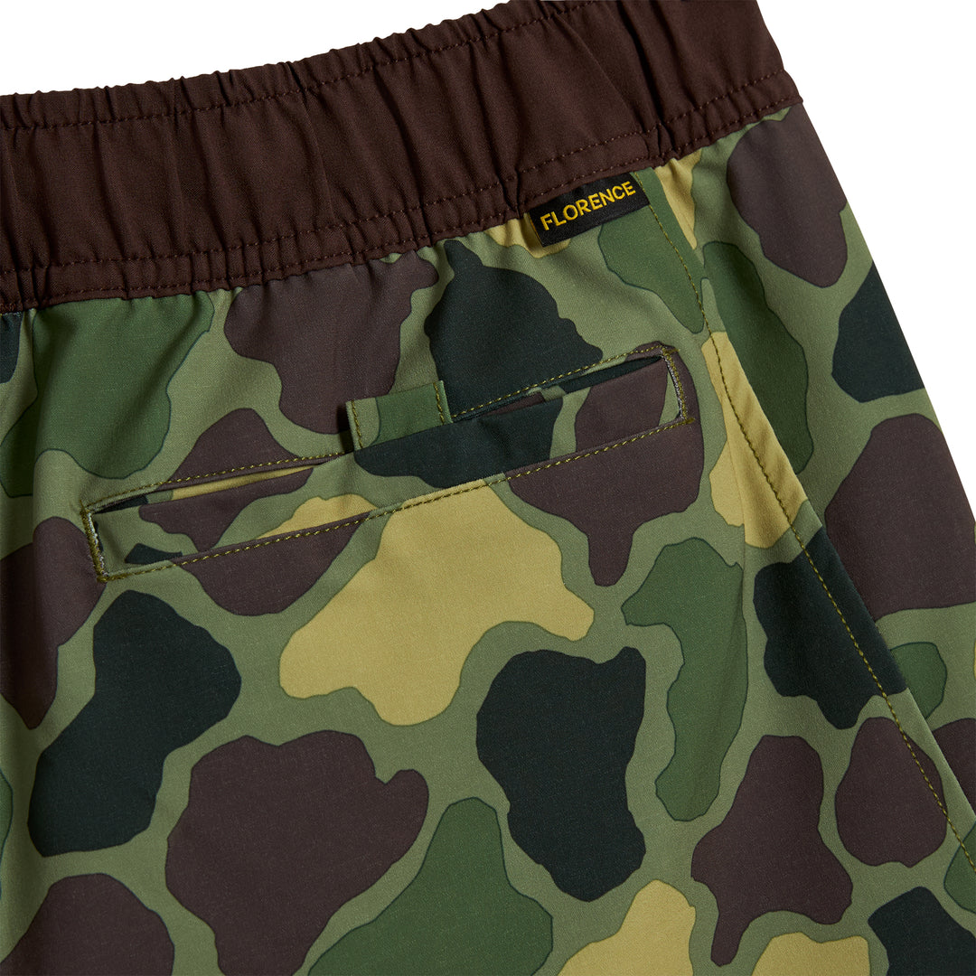 Color:Tropic Green Camo-Florence Standard Issue Elastic Short
