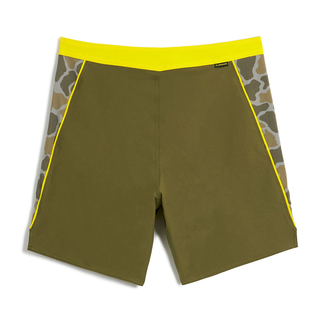 Color:Burnt Olive-Florence F1 Airtex Gamma Boardshort -alt