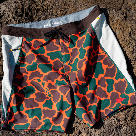 Color:Flame Camo-Florence F1 Airtex Gamma Boardshort