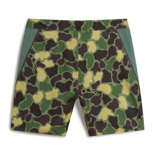 Color:Tropical Green Camo-Florence F1 Airtex Gamma Boardshort -alt