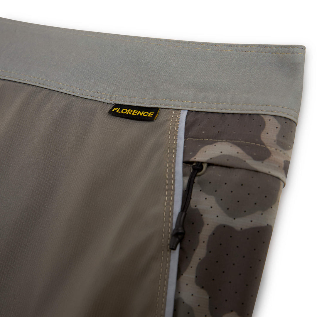 Color:Moss Grey-Florence Airtex 2-in-1 Boardshort