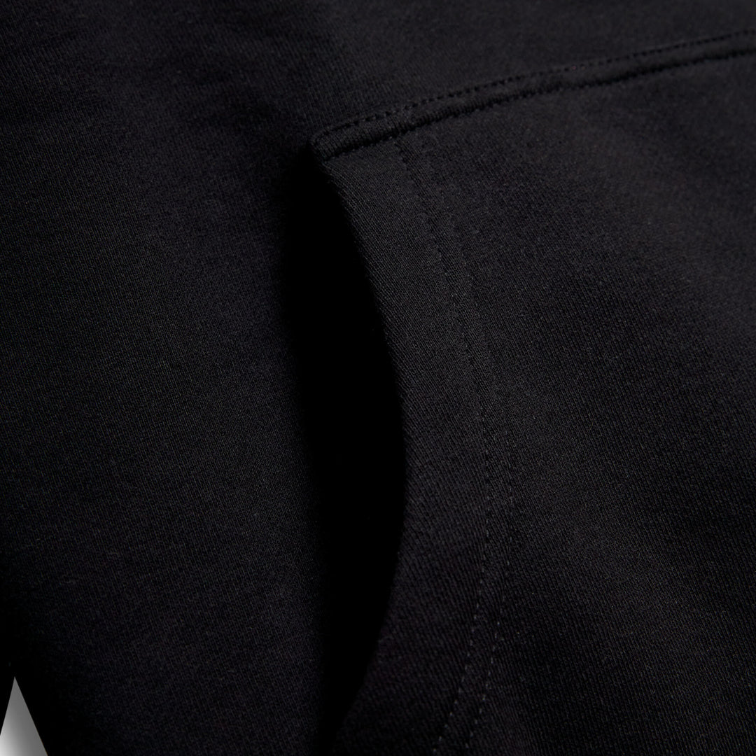 Color:Black-Florence Embroidered Hoodie