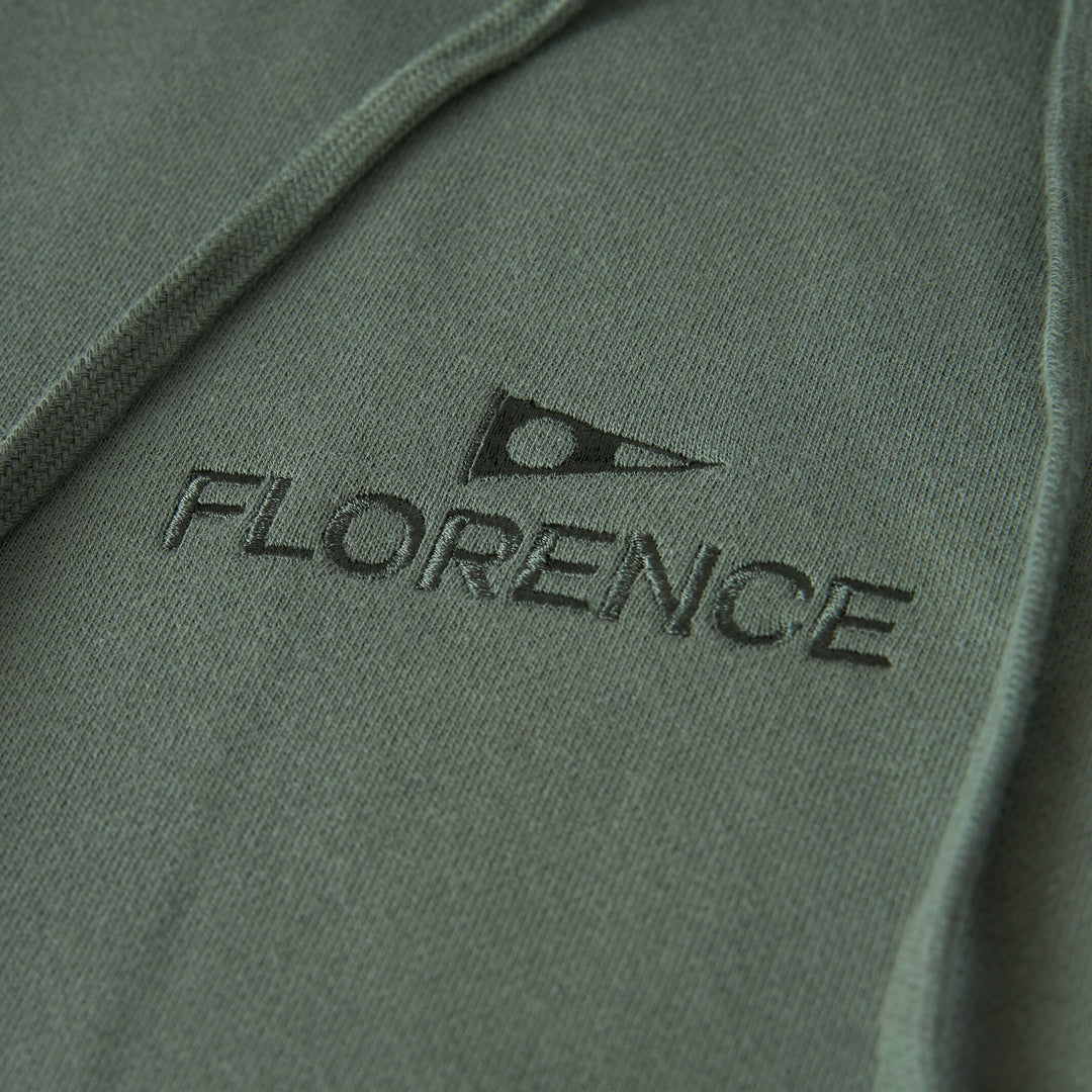 Color:Dark Sage-Florence Embroidered Hoodie