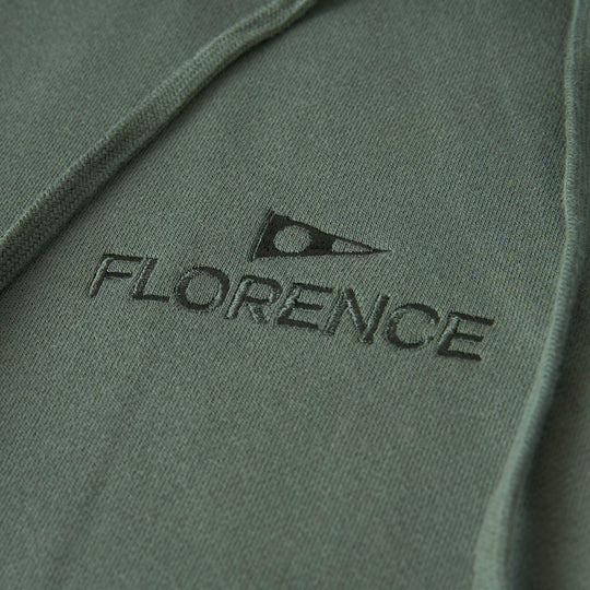 Color:Dark Sage-Florence Embroidered Hoodie