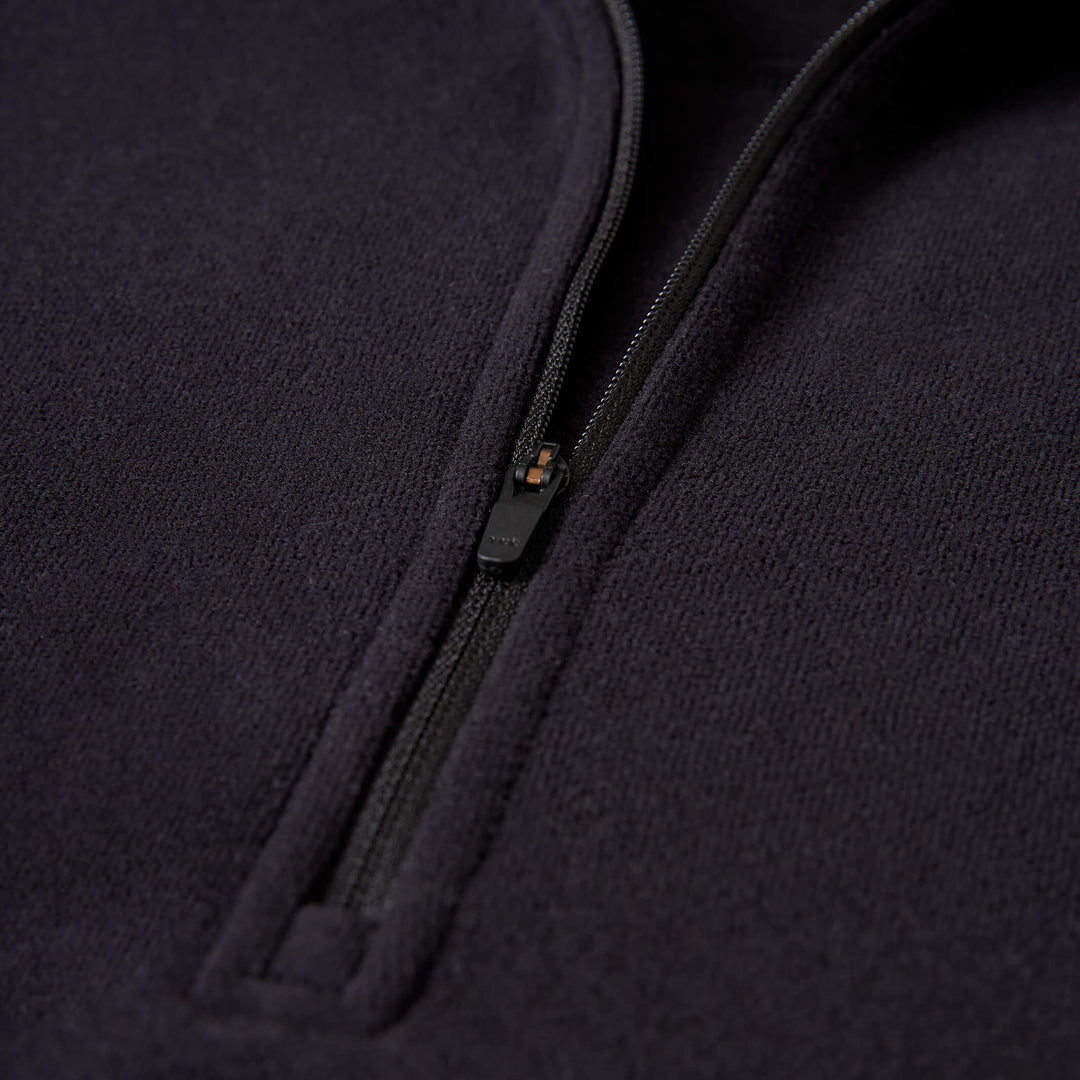 Color:Black-Polartec® Micro Fleece Half Zip