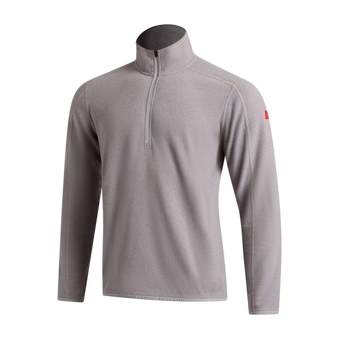 Color:Light Heather Grey-Polartec® Micro Fleece Half Zip