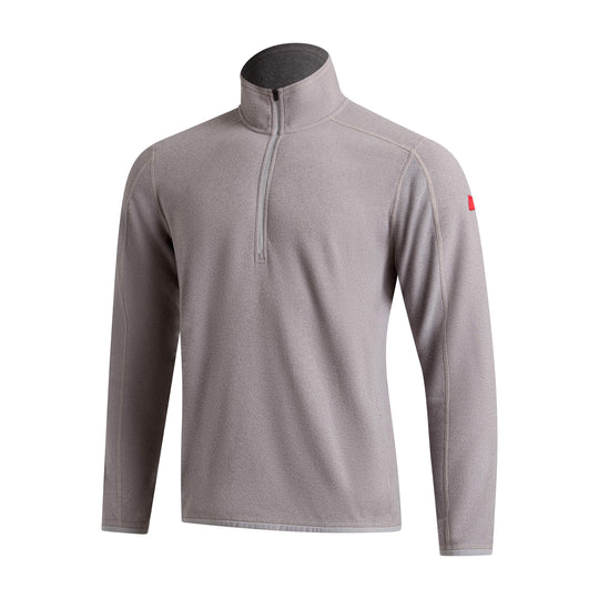 Color:Light Heather Grey-Polartec® Micro Fleece Half Zip