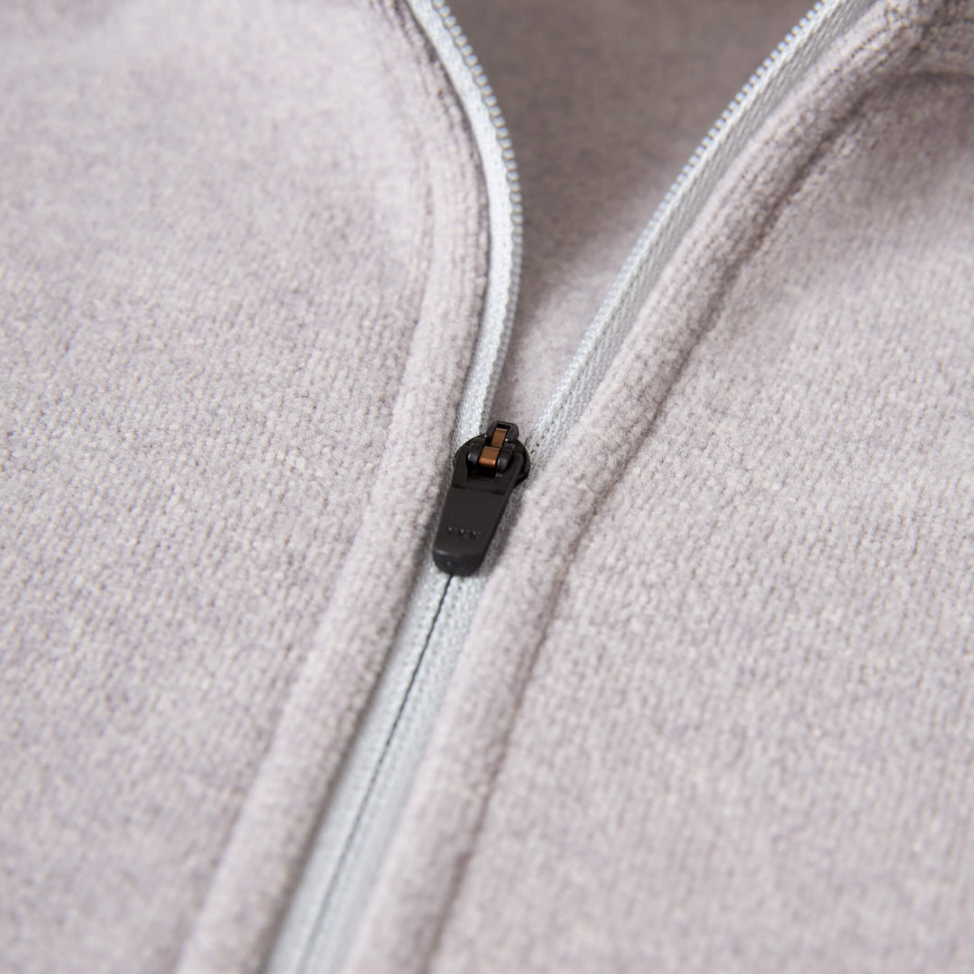 Color:Light Heather Grey-Polartec® Micro Fleece Half Zip