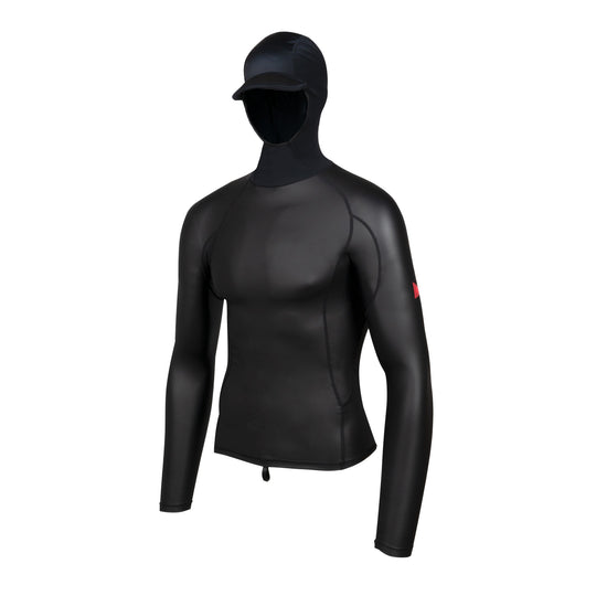 Color:Black-Windshield Long Sleeve Hooded Rashguard 2.0