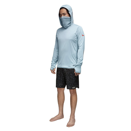 Color:Steel Blue-Florence Long Sleeve Hooded UPF Shirt