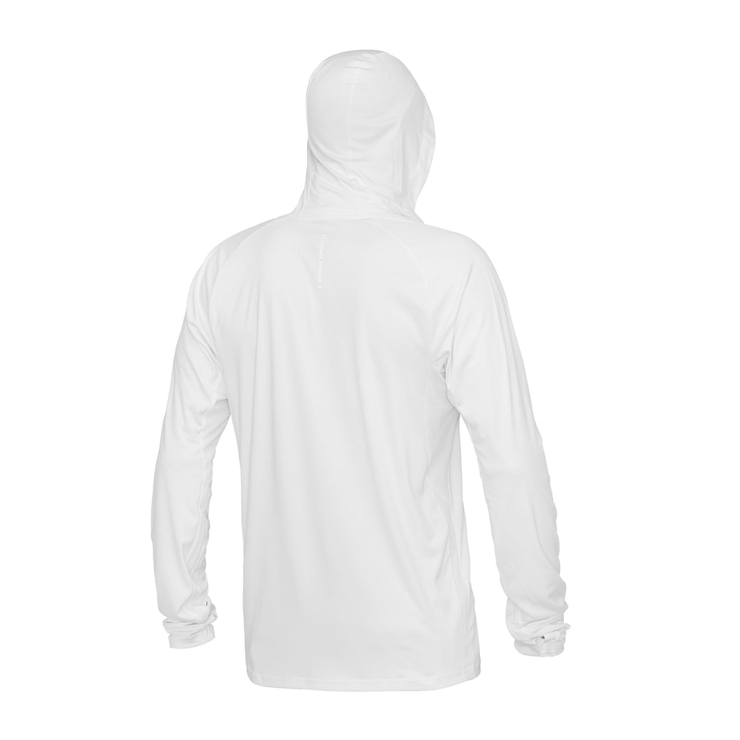 Color:White-Florence Long Sleeve Hooded UPF Shirt