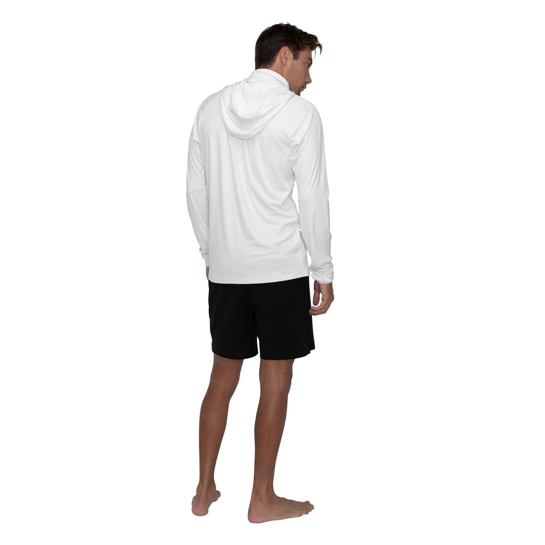 Color:White-Florence Long Sleeve Hooded UPF Shirt