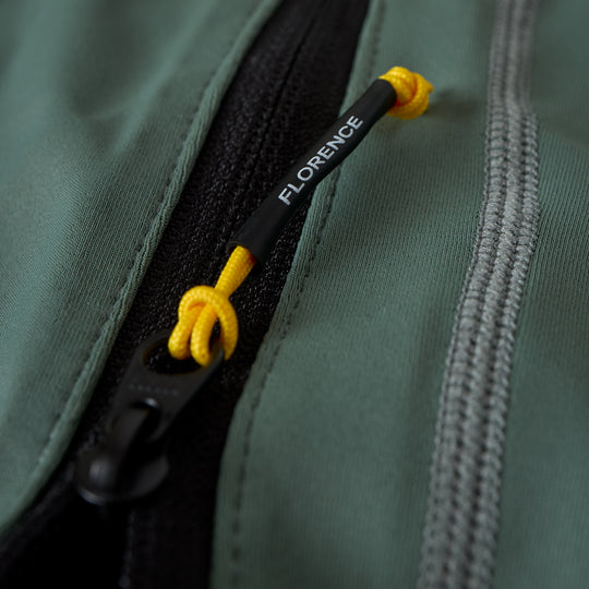 Color:Dark Sage-Florence Long Sleeve Utility Pocket Hooded Rashguard