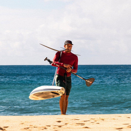Color:Red-Florence Long Sleeve Utility Pocket Hooded Rashguard-alt