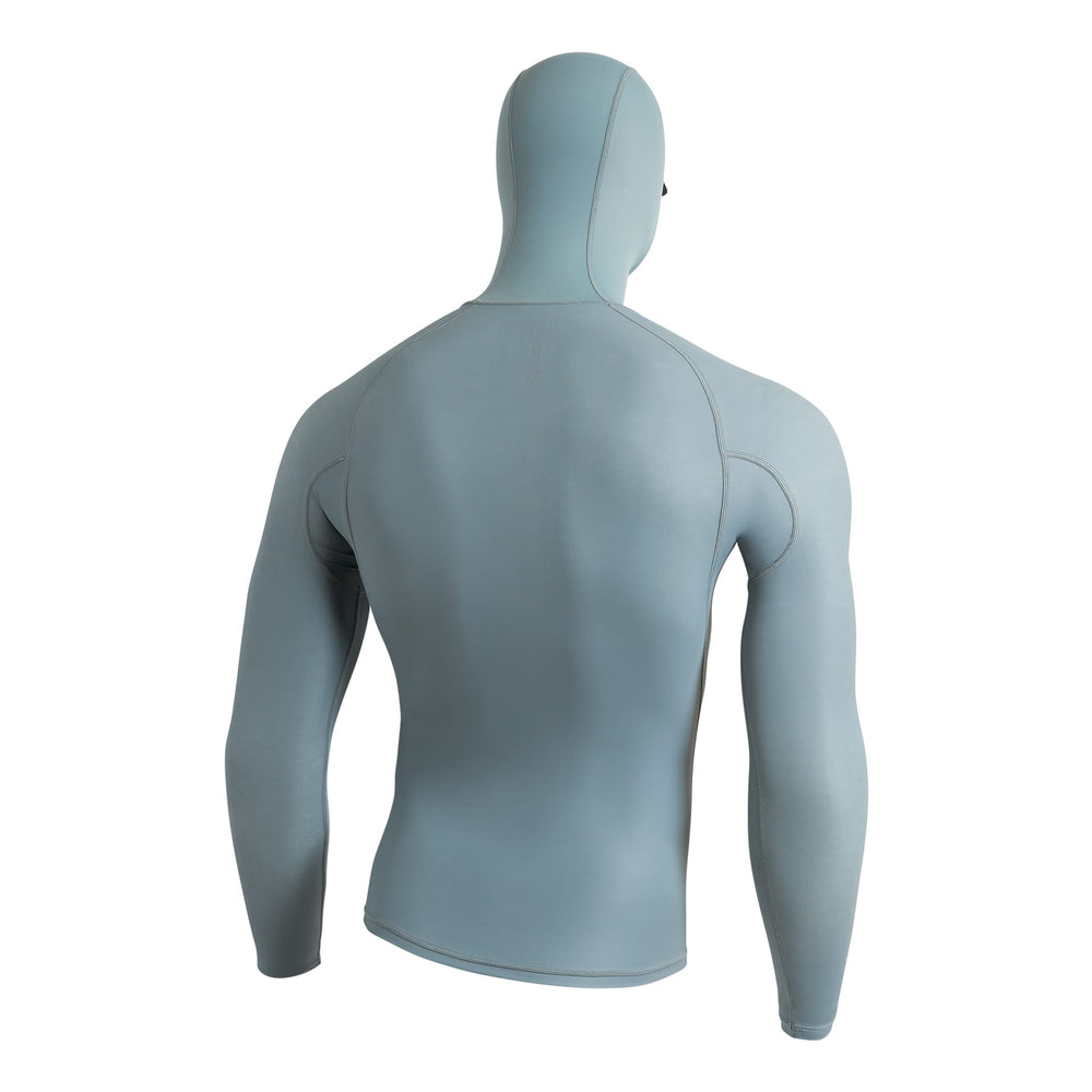 Color:Light Sea Blue-Florence Windshield Long Sleeve Hooded Rashguard -alt