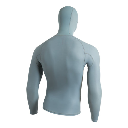 Color:Light Sea Blue-Florence Windshield Long Sleeve Hooded Rashguard -alt