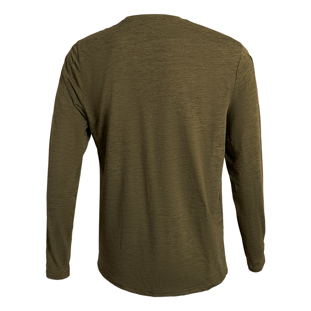 Color:Heather Burnt Olive-Florence Airtex Long Sleeve Shirt-alt