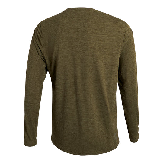 Color:Heather Burnt Olive-Florence Airtex Long Sleeve Shirt-alt