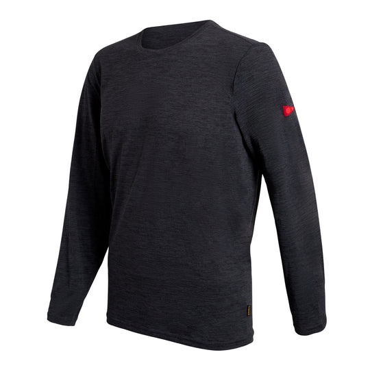 Color:Heather Charcoal-Florence Airtex Long Sleeve Shirt