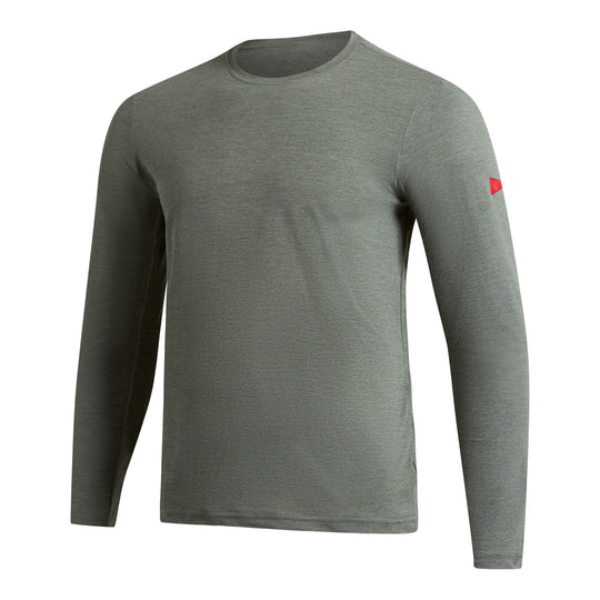 Color:Heather Dark Sage-Florence Airtex Long Sleeve Shirt