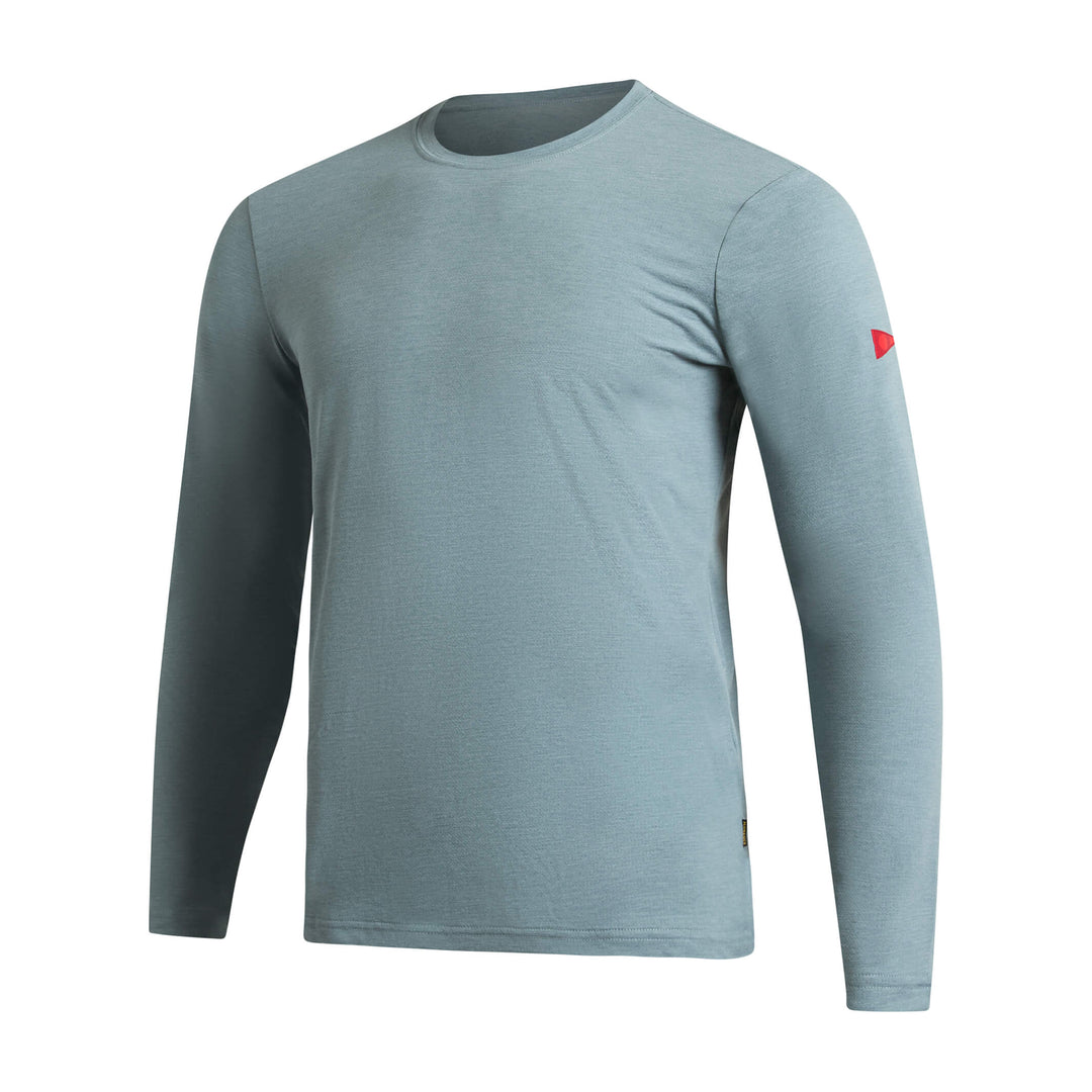 Color:Heather Light Sea Blue-Florence Airtex Long Sleeve Shirt