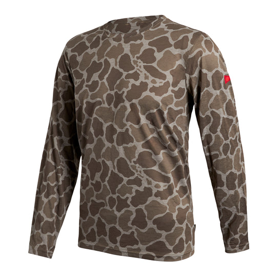 Color:Heather Tan Camo-Florence Airtex Long Sleeve Shirt