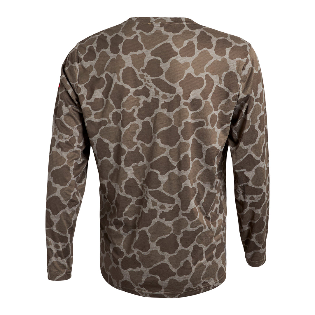 Color:Heather Tan Camo-Florence Airtex Long Sleeve Shirt