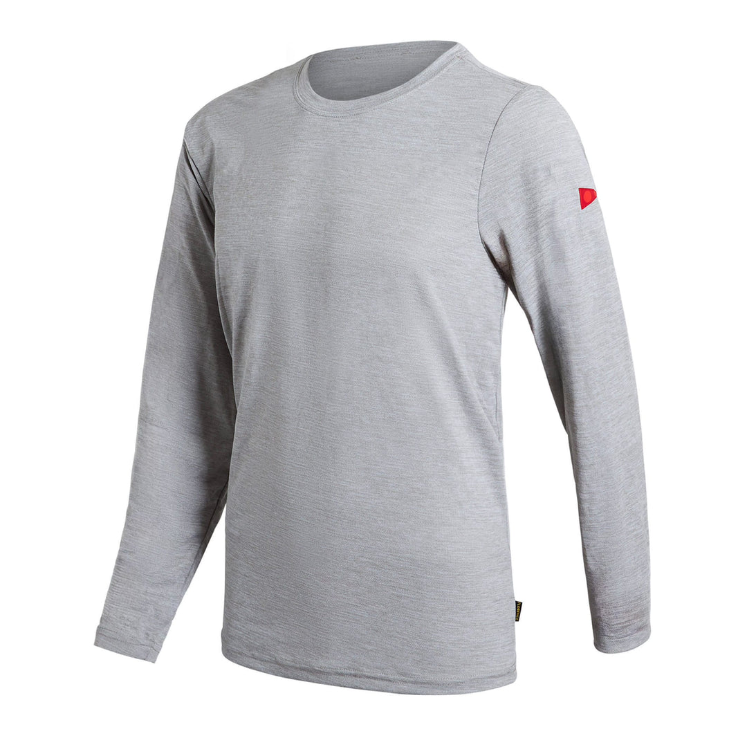 Color:Light Heather Grey-Florence Airtex Long Sleeve Shirt