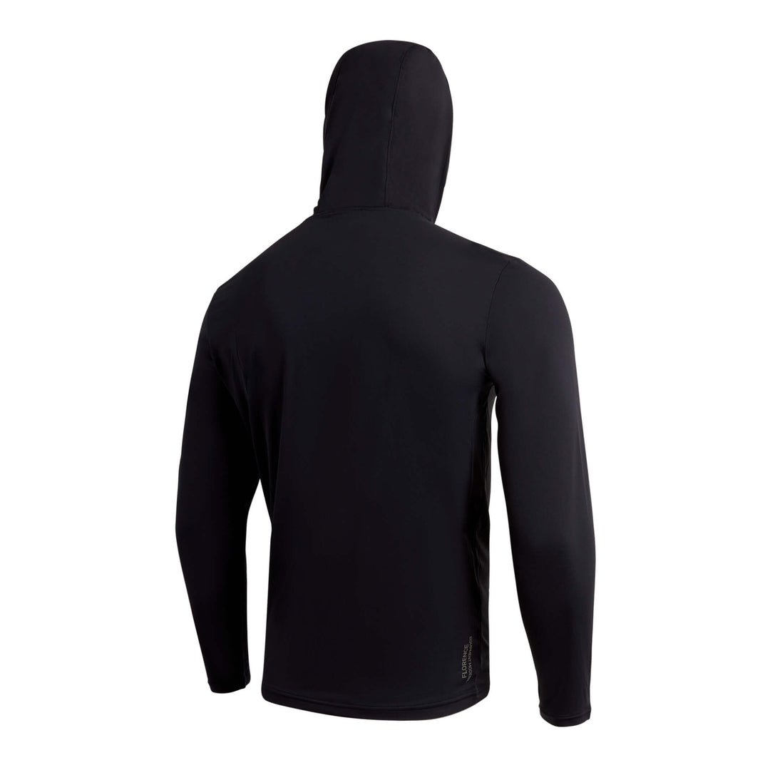 Color:Black-Florence Airtex Hooded Long Sleeve Shirt -alt