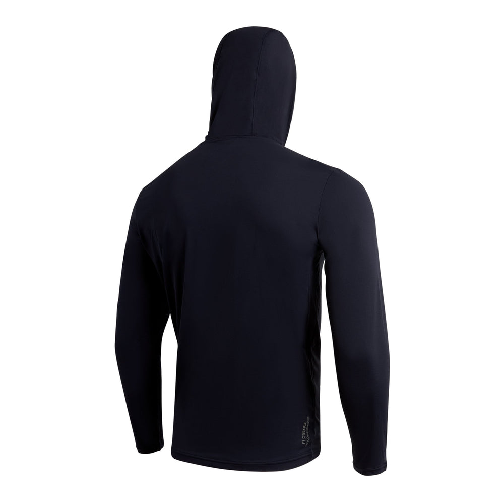 Color:Department Navy-Florence Airtex Hooded Long Sleeve Shirt -alt