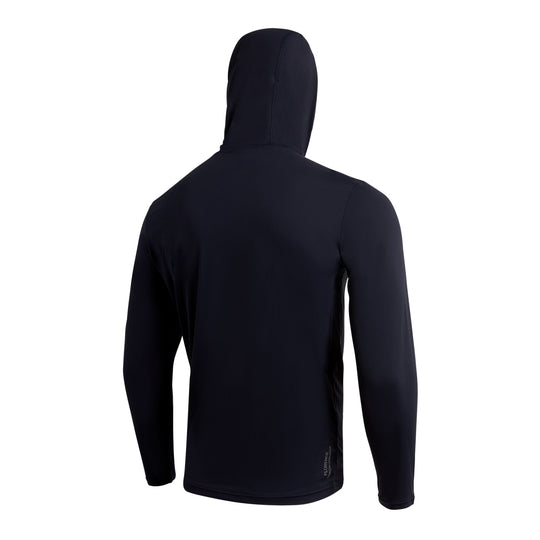 Color:Department Navy-Florence Airtex Hooded Long Sleeve Shirt -alt