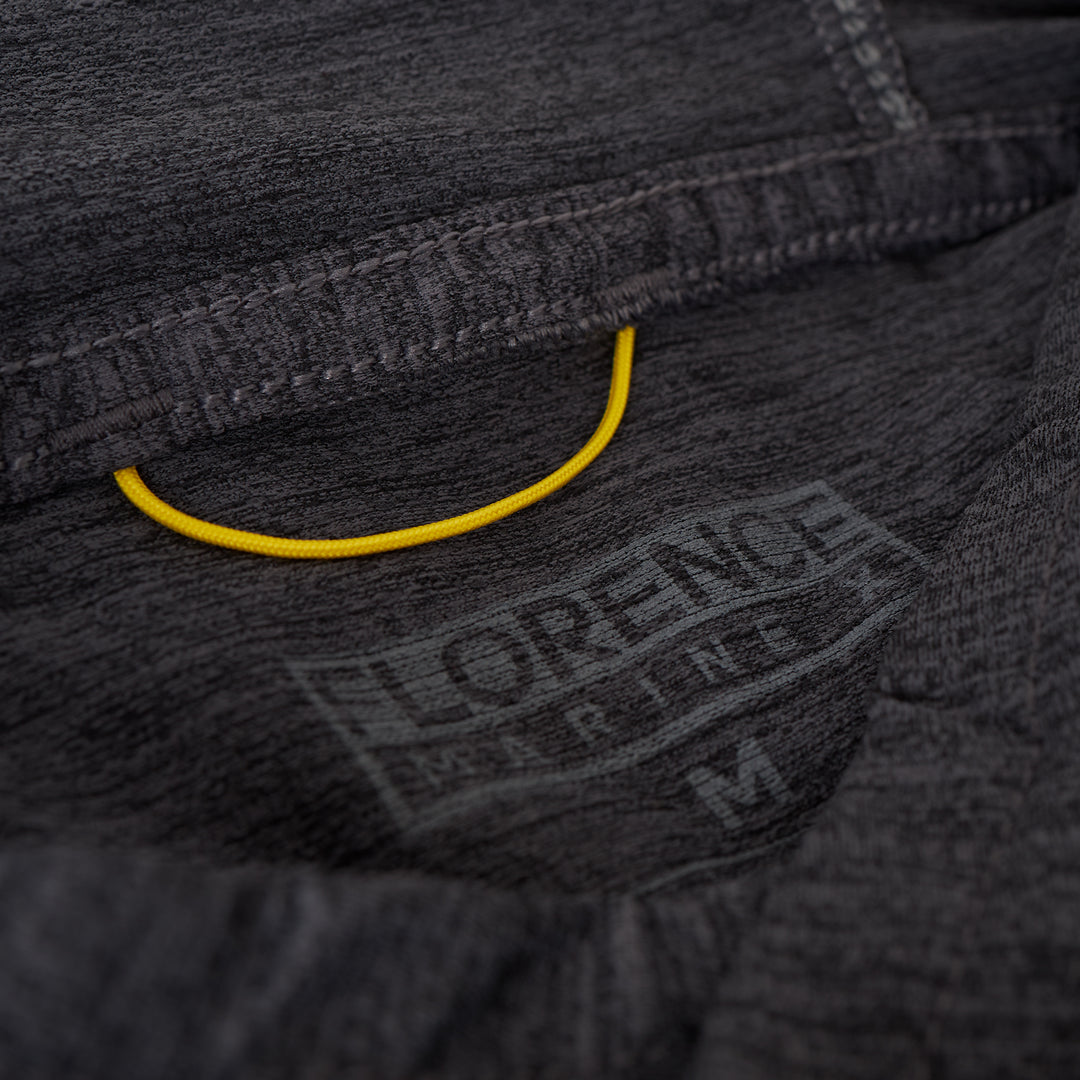 Color:Heather Charcoal-Florence Airtex Hooded Long Sleeve Shirt