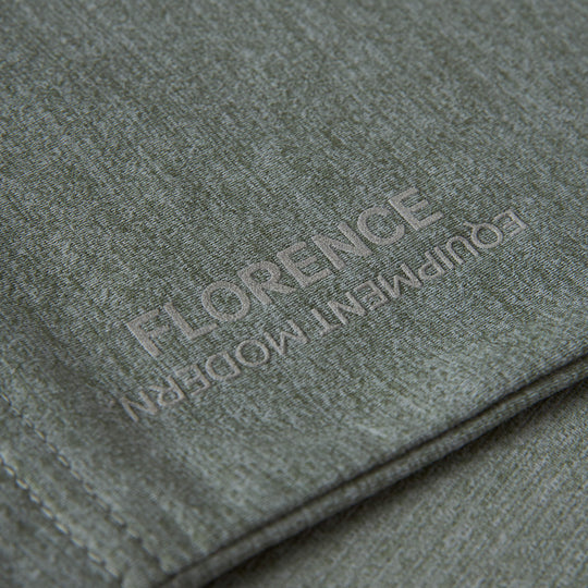 Color:Heather Dark Sage-Florence Airtex Hooded Long Sleeve Shirt