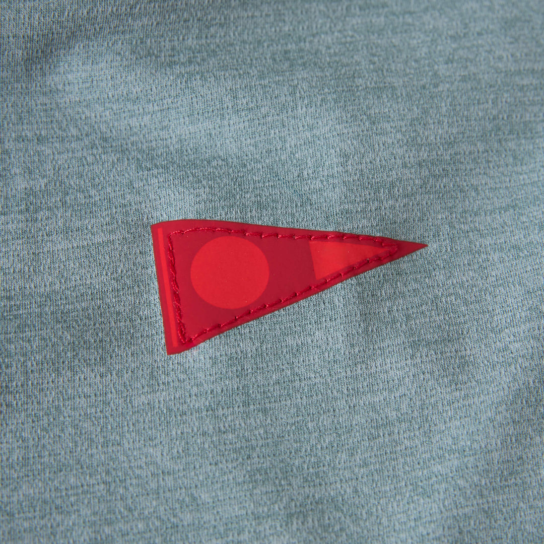 Color:Heather Light Sea Blue-Florence Airtex Hooded Long Sleeve Shirt