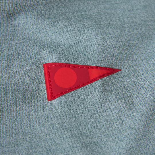 Color:Heather Light Sea Blue-Florence Airtex Hooded Long Sleeve Shirt