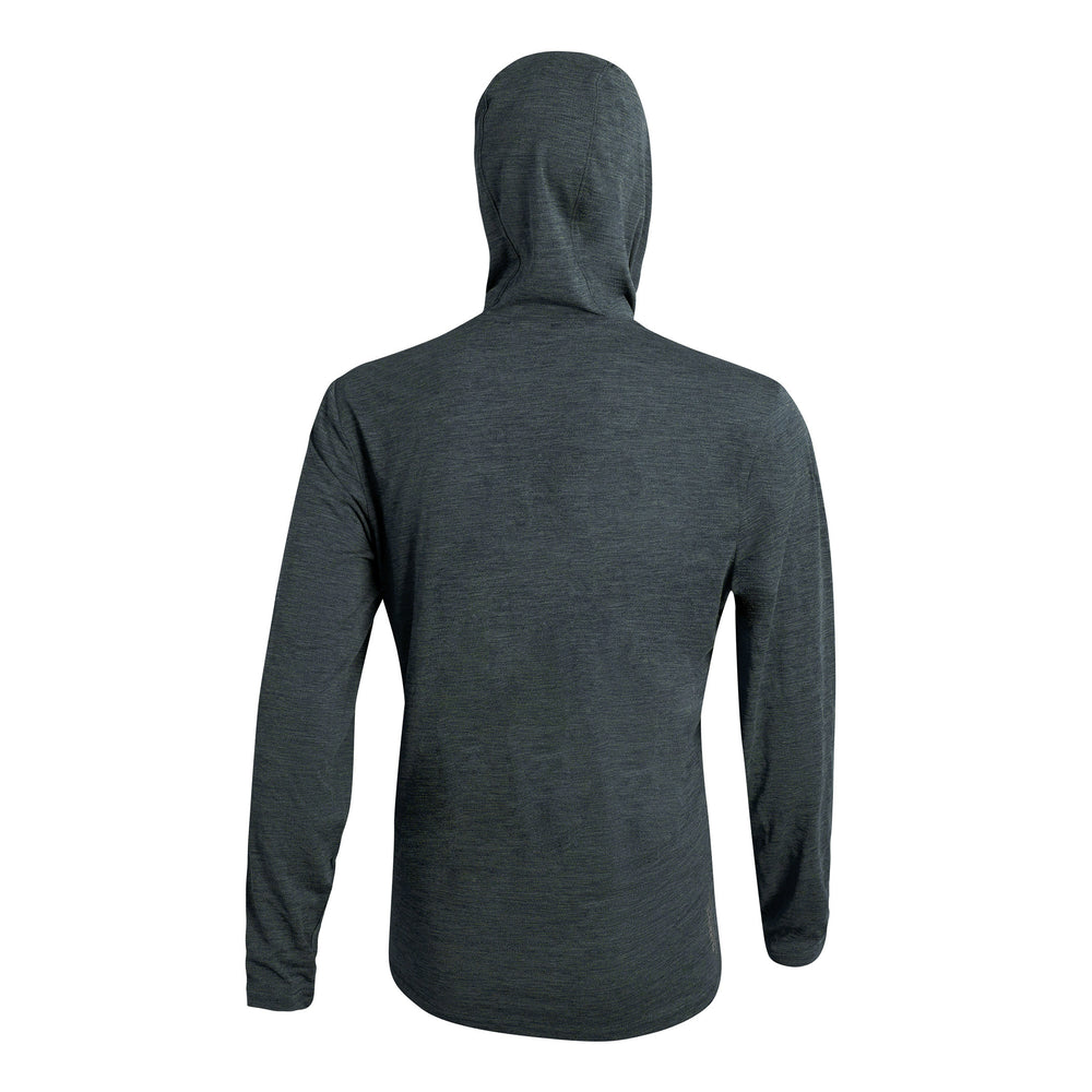 Color:Heather Storm-Florence Airtex Hooded Long Sleeve Shirt -alt