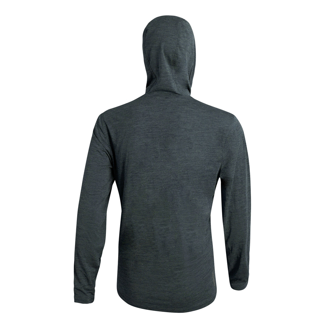 Color:Heather Storm-Florence Airtex Hooded Long Sleeve Shirt -alt