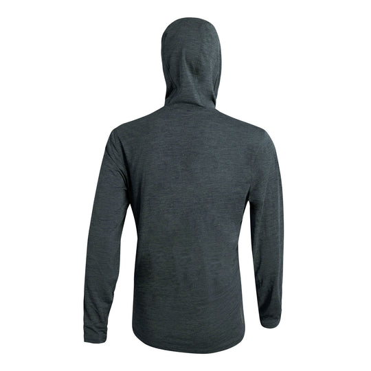 Color:Heather Storm-Florence Airtex Hooded Long Sleeve Shirt -alt